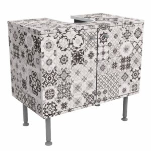 wohnli-moebel-suche-800000912585 Wohnli Möbelsuche - WASCHBECKENUNTERSCHRANK Keramikfliesen Agadir grau 60/55/35 cm
