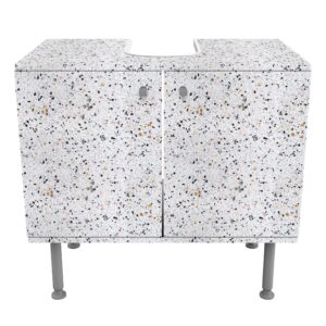 wohnli-moebel-suche-800000912623-1 WASCHBECKENUNTERSCHRANK Terrazzo Muster Neapel 60/55/35 cm Holzwerkstoff Bilderwelten Möbel > Schränke > Badezimmerschränke > Waschbeckenunterschränke Weiß