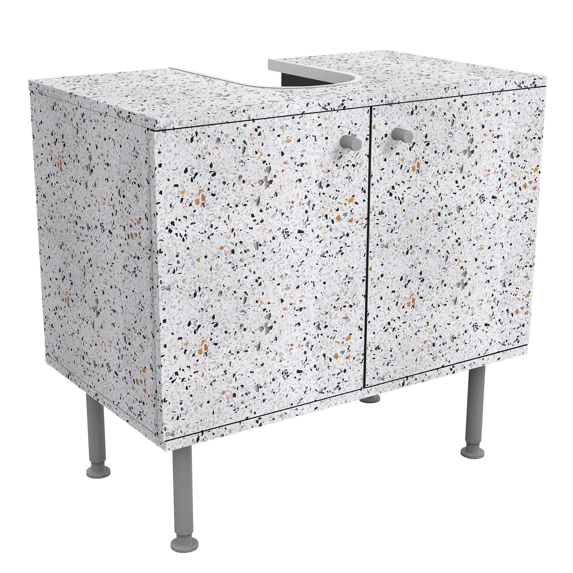 wohnli-moebel-suche-800000912623 Wohnli Möbelsuche - WASCHBECKENUNTERSCHRANK Terrazzo Muster Neapel 60/55/35 cm
