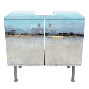 WASCHBECKENUNTERSCHRANK Grenzenlose Weite I 60/55/35 cm Holzwerkstoff Bilderwelten Möbel > Schränke > Badezimmerschränke > Waschbeckenunterschränke Grau