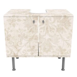 WASCHBECKENUNTERSCHRANK Antiker Damast 60/55/35 cm Holzwerkstoff Bilderwelten Möbel > Schränke > Badezimmerschränke > Waschbeckenunterschränke Beige