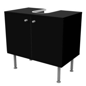 wohnli-moebel-suche-800000912632-1 WASCHBECKENUNTERSCHRANK Tiefschwarz 60/55/35 cm Holzwerkstoff Bilderwelten Möbel > Schränke > Badezimmerschränke > Waschbeckenunterschränke Schwarz