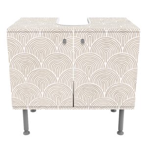 wohnli-moebel-suche-800000912640-1 WASCHBECKENUNTERSCHRANK Boho Bogen Muster Beige 60/55/35 cm Holzwerkstoff Bilderwelten Möbel > Schränke > Badezimmerschränke > Waschbeckenunterschränke Beige