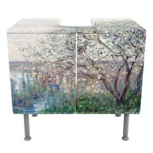 wohnli-moebel-suche-800000912644-1 WASCHBECKENUNTERSCHRANK Claude Monet - Frühlingsstimmung 60/55/35 cm Holzwerkstoff Bilderwelten Möbel > Schränke > Badezimmerschränke > Waschbeckenunterschränke Beige