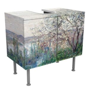 Wohnli Möbelsuche - WASCHBECKENUNTERSCHRANK Claude Monet - Frühlingsstimmung 60/55/35 cm