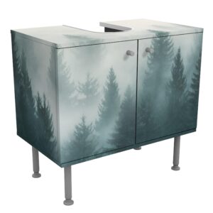 wohnli-moebel-suche-800000912662 Wohnli Möbelsuche - WASCHBECKENUNTERSCHRANK Nadelwald im Nebel 60/55/35 cm