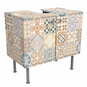 wohnli-moebel-suche-800000912671 Wohnli Möbelsuche - WASCHBECKENUNTERSCHRANK Vintage Azulejo Keramikfliesen 60/55/35 cm