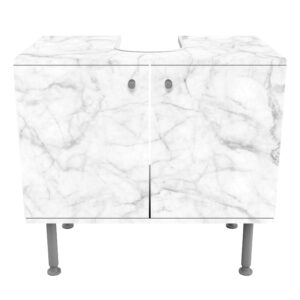 wohnli-moebel-suche-800000912676-1 WASCHBECKENUNTERSCHRANK Bianco Carrara 60/55/35 cm Holzwerkstoff Bilderwelten Möbel > Schränke > Badezimmerschränke > Waschbeckenunterschränke Weiß