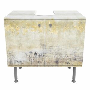 wohnli-moebel-suche-800000912686-1 WASCHBECKENUNTERSCHRANK Goldene Farbfelder I 60/55/35 cm Holzwerkstoff Bilderwelten Möbel > Schränke > Badezimmerschränke > Waschbeckenunterschränke Weiß