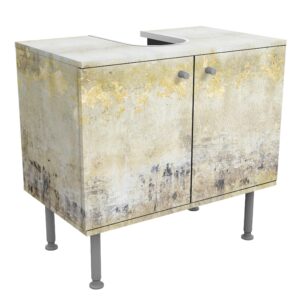 wohnli-moebel-suche-800000912686 Wohnli Möbelsuche - WASCHBECKENUNTERSCHRANK Goldene Farbfelder I 60/55/35 cm