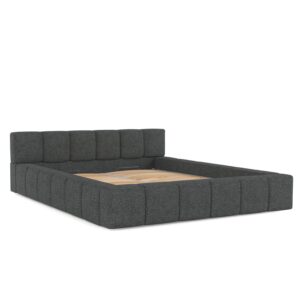 wohnli-moebel-suche-800000912743 Wohnli Möbelsuche - POLSTERBETT Milos mit Stauraum 200/200 cm Anthrazit im Bubble Stoff