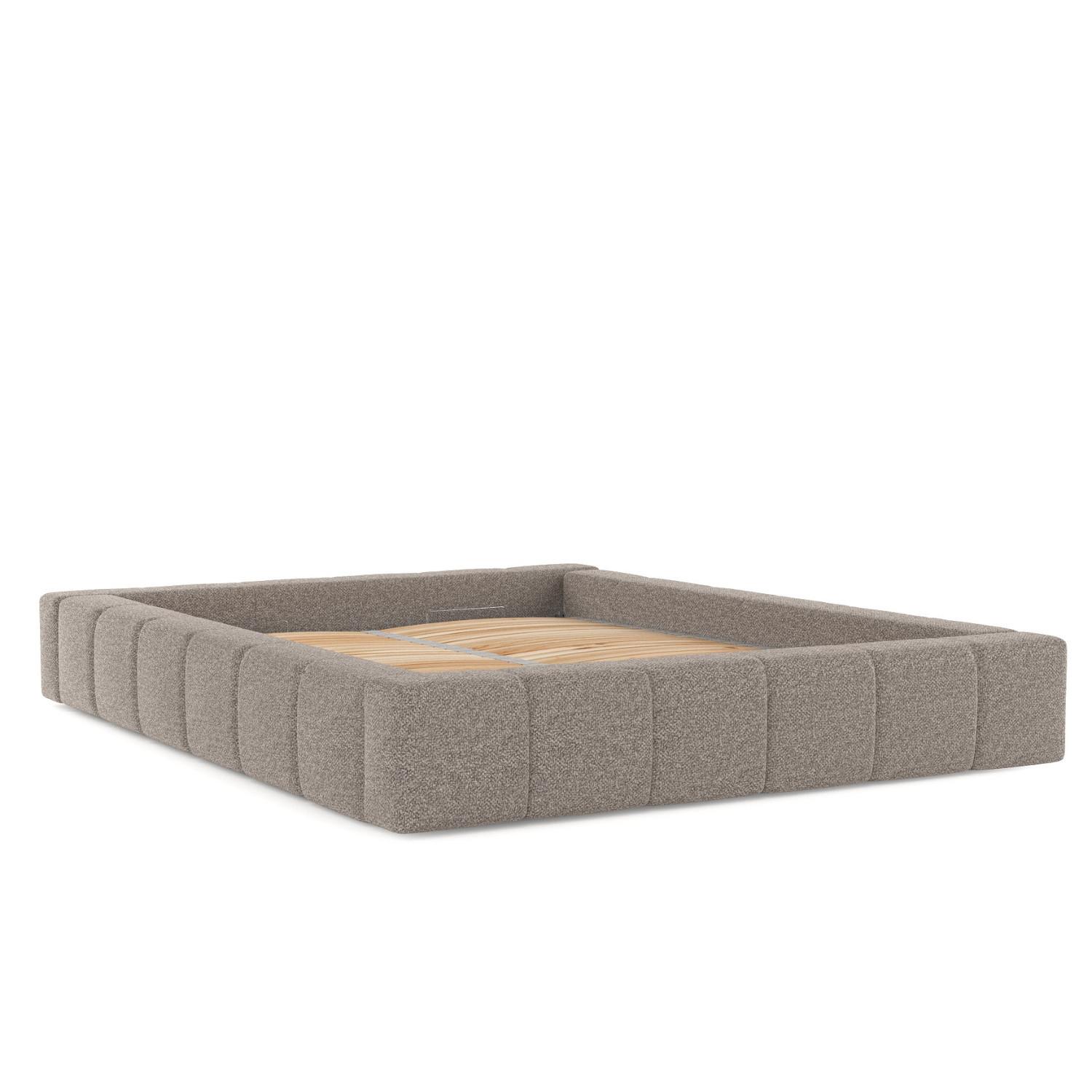 wohnli-moebel-suche-800000912747 Wohnli Möbelsuche - POLSTERBETT Kea mit Stauraum 200/200 cm Beige im Bubble Stoff