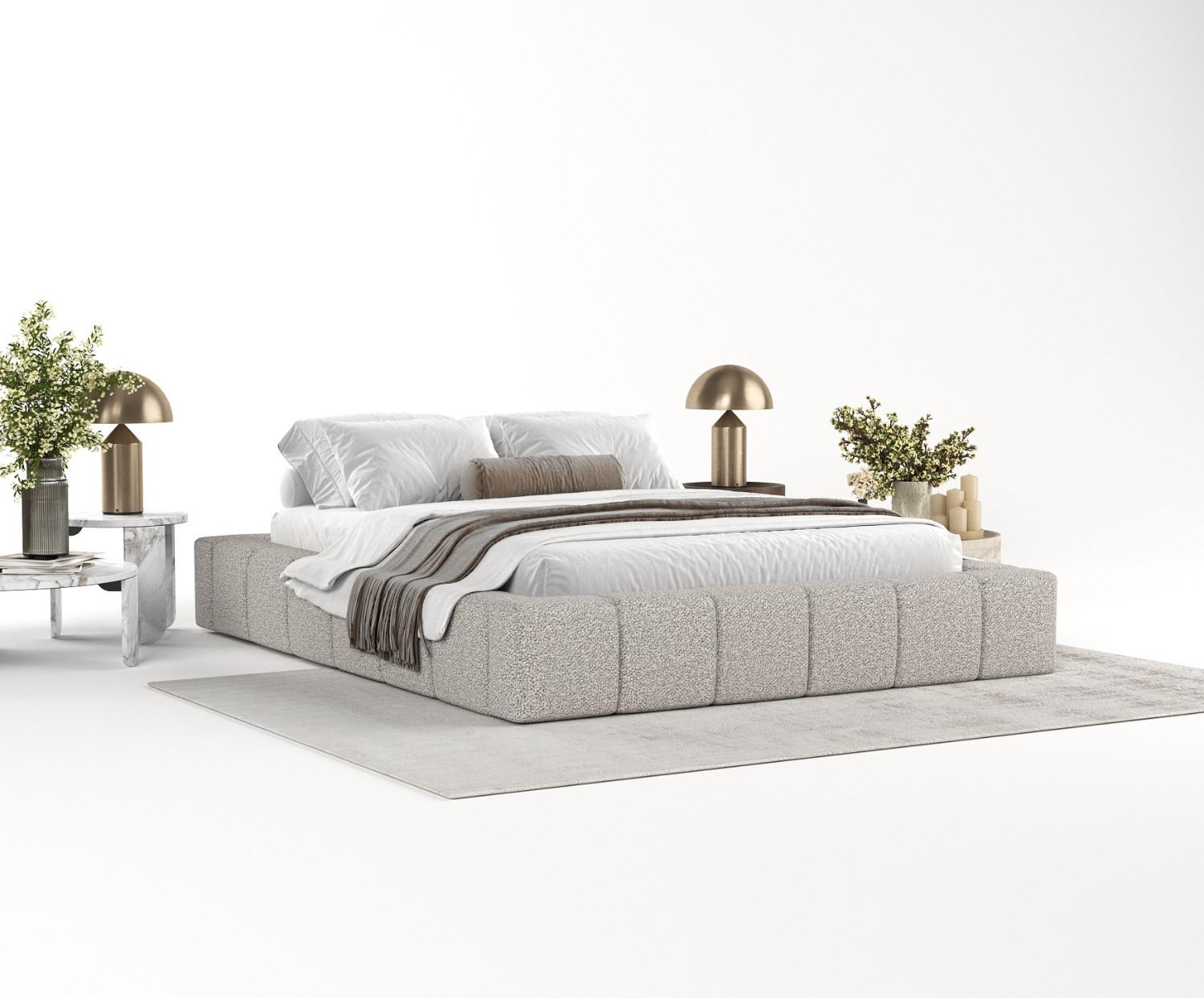 wohnli-moebel-suche-800000912763-1 POLSTERBETT Kea mit Stauraum 160/200 cm Grau im Bubble Stoff Textil AltaBeds Möbel > Betten > Polsterbetten Grau