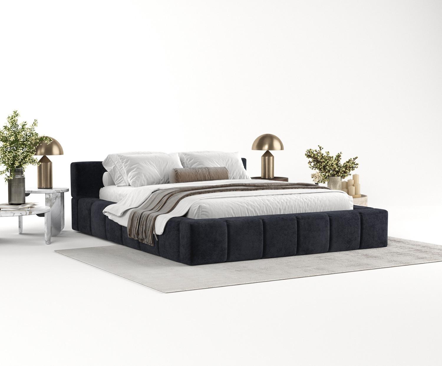 wohnli-moebel-suche-800000912783-1 POLSTERBETT Milos mit Stauraum 160/200 cm Schwarz im Terra NW Stoff Textil AltaBeds Möbel > Betten > Polsterbetten Schwarz