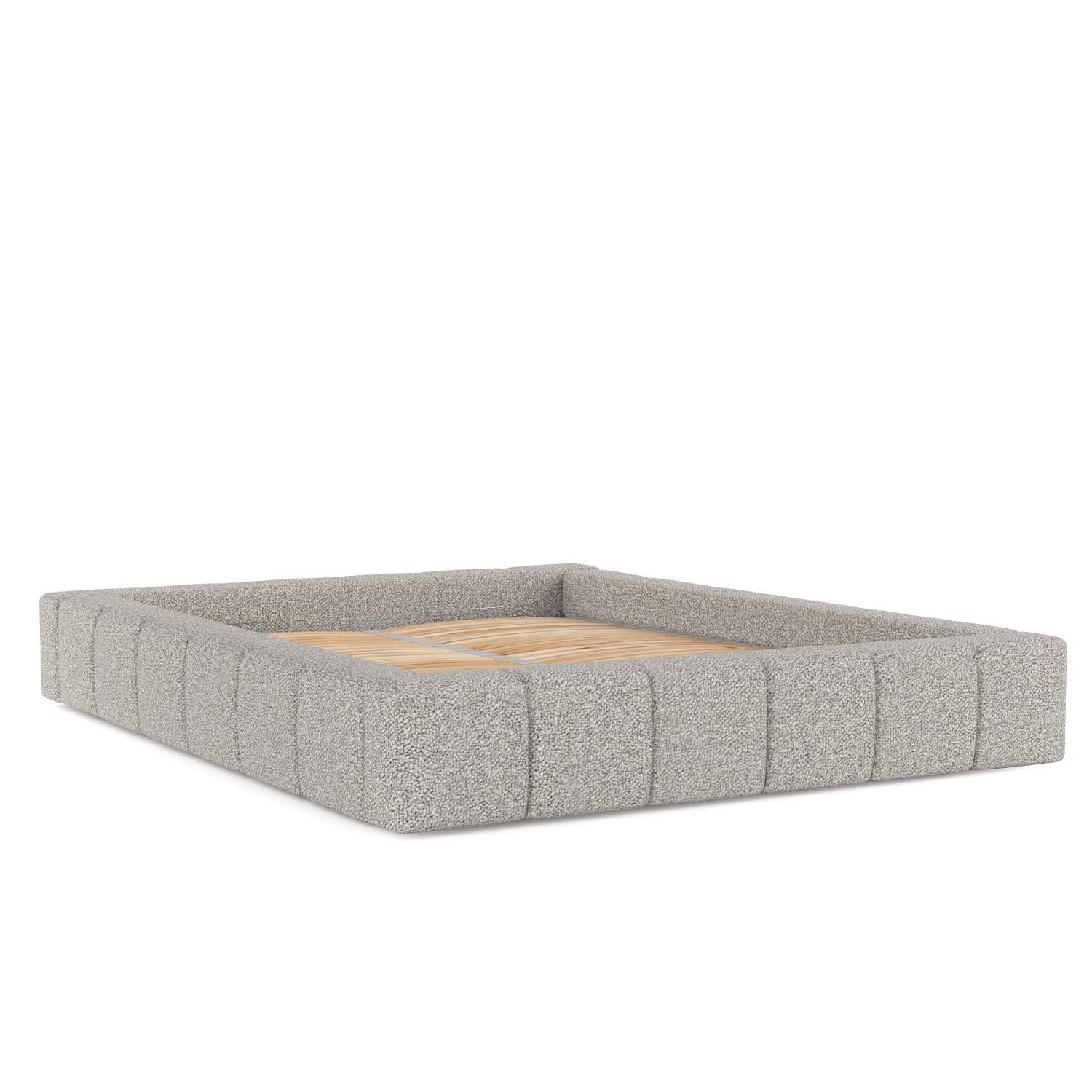 wohnli-moebel-suche-800000912784 Wohnli Möbelsuche - POLSTERBETT Kea mit Stauraum 180/200 cm Grau im Bubble Stoff