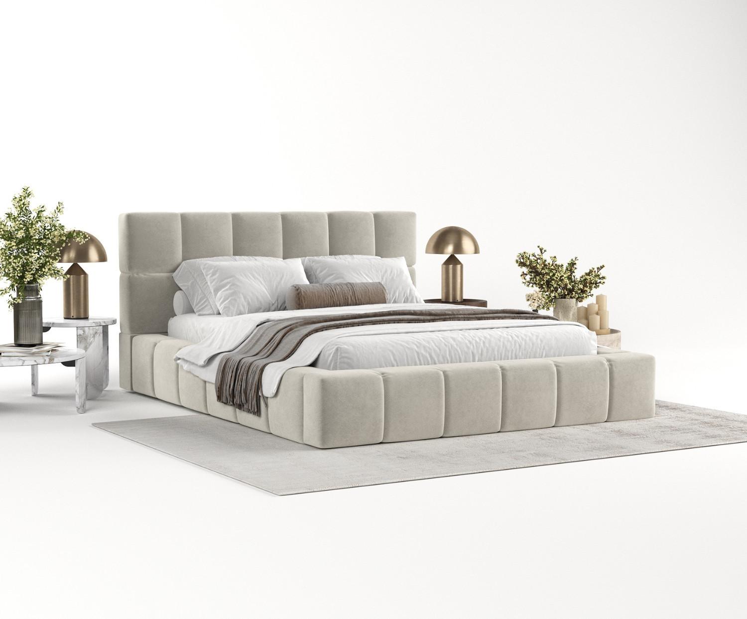 wohnli-moebel-suche-800000912792-1 POLSTERBETT Paros mit Stauraum 200/200 cm Hellbeige im Terra NW Stoff Textil AltaBeds Möbel > Betten > Polsterbetten Beige