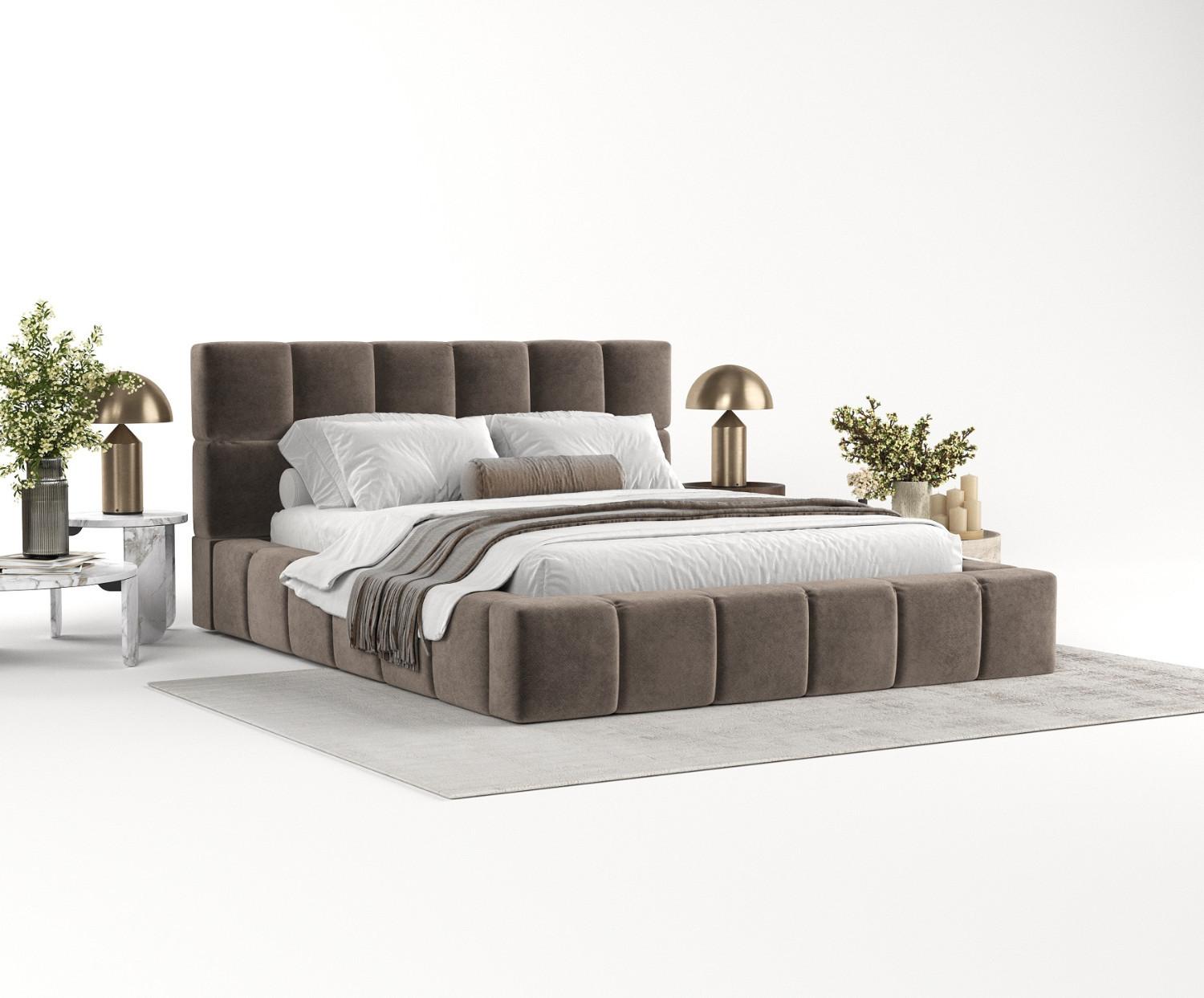wohnli-moebel-suche-800000912816-1 POLSTERBETT Paros mit Stauraum 200/200 cm Braun im Terra NW Stoff Textil AltaBeds Möbel > Betten > Polsterbetten Braun