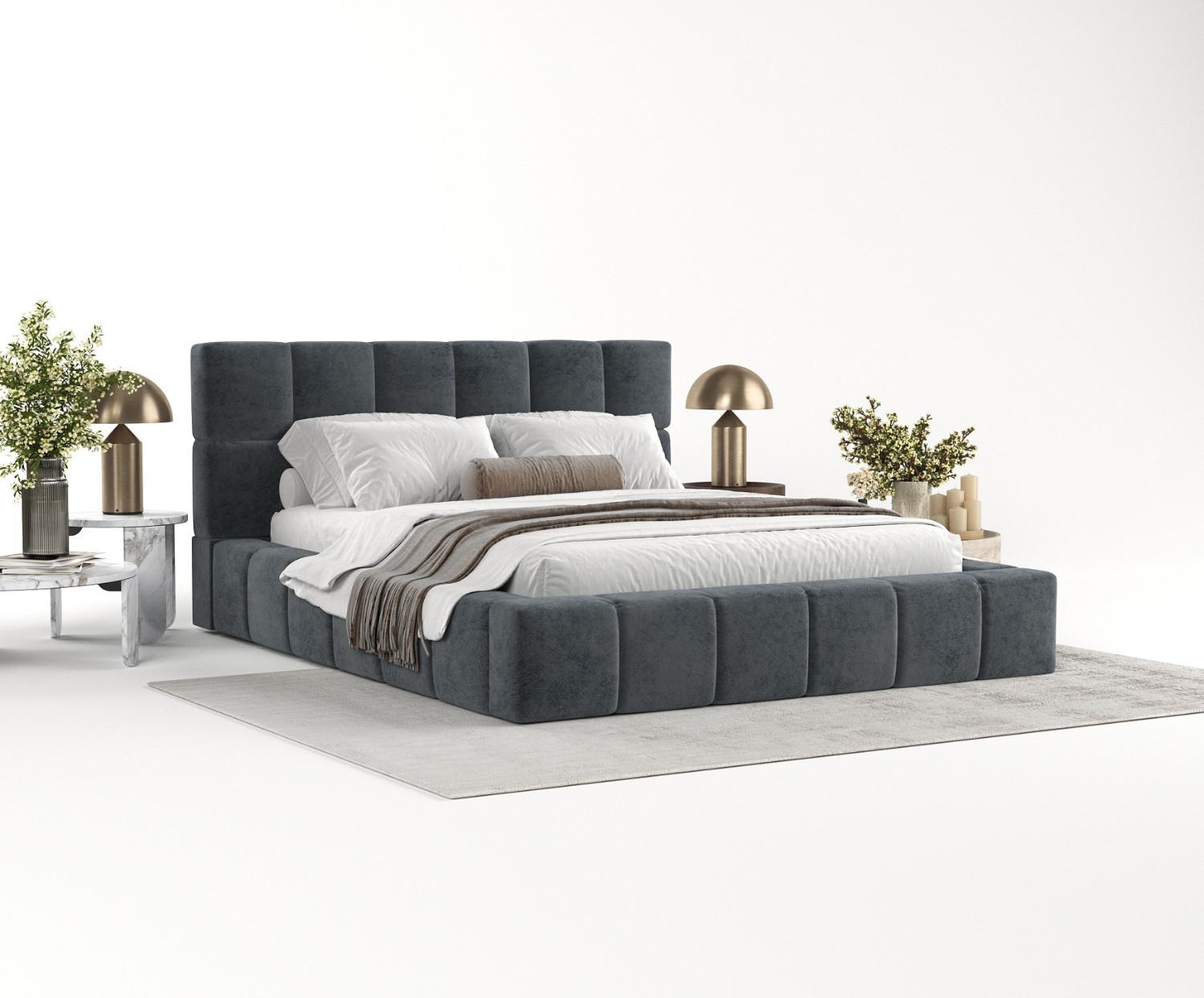 POLSTERBETT Paros mit Stauraum 160/200 cm Anthrazit im Terra NW Stoff Textil AltaBeds Möbel > Betten > Polsterbetten Anthrazit