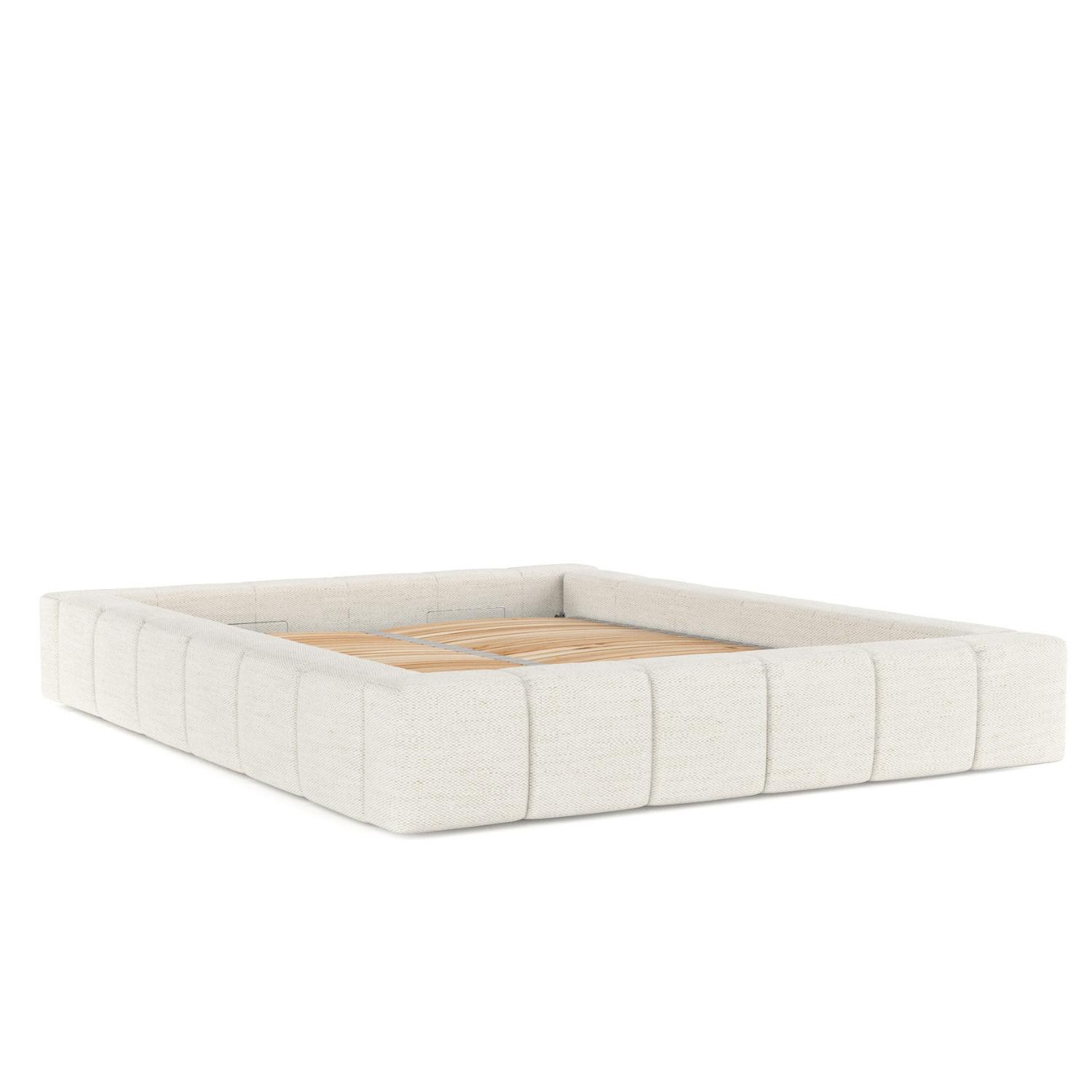wohnli-moebel-suche-800000913780 Wohnli Möbelsuche - POLSTERBETT Kea mit Stauraum 200/200 cm Creme im Modesto Stoff