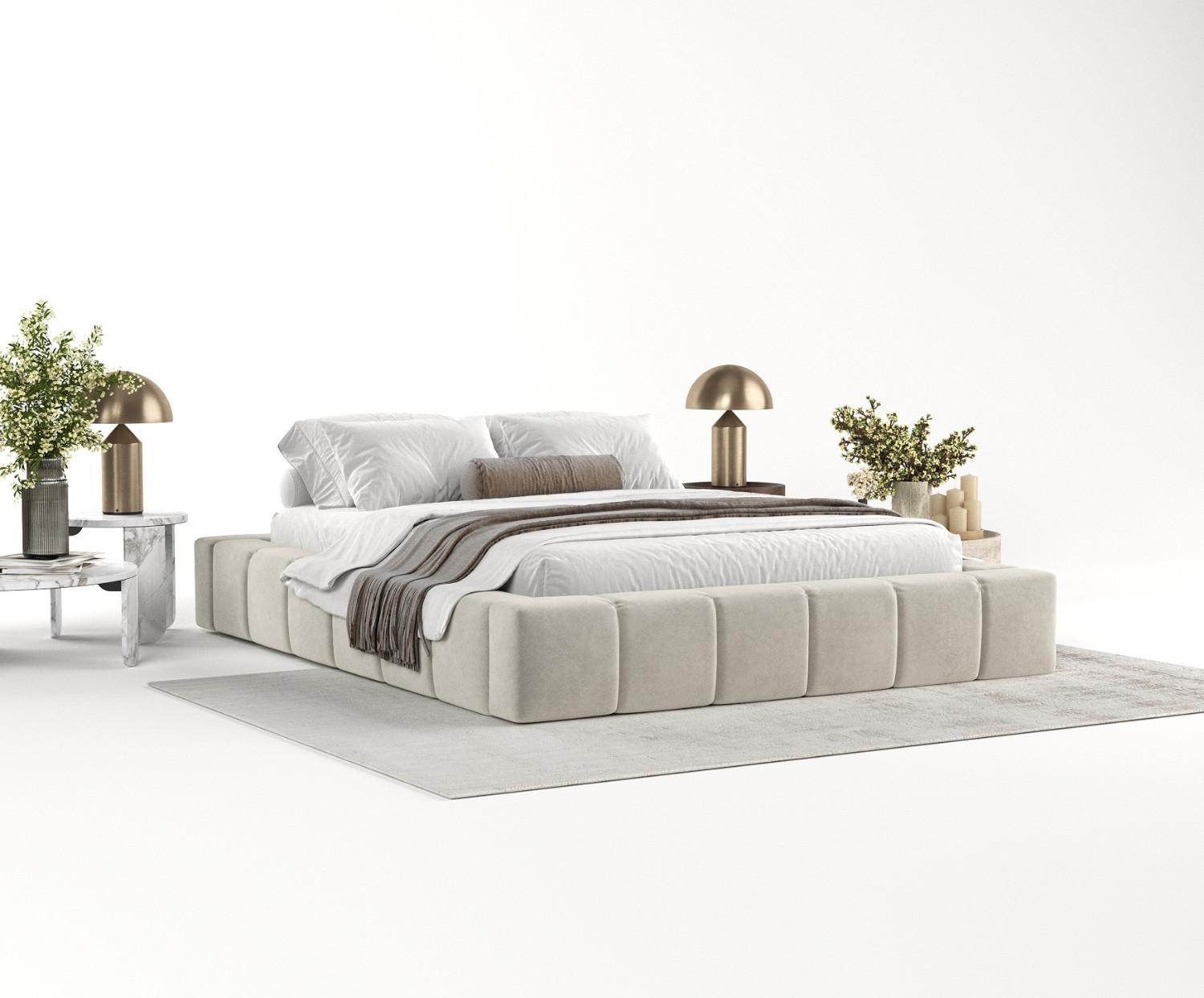 wohnli-moebel-suche-800000913790-1 POLSTERBETT Kea mit Stauraum 200/200 cm Hellbeige im Terra NW Stoff Textil AltaBeds Möbel > Betten > Polsterbetten Beige