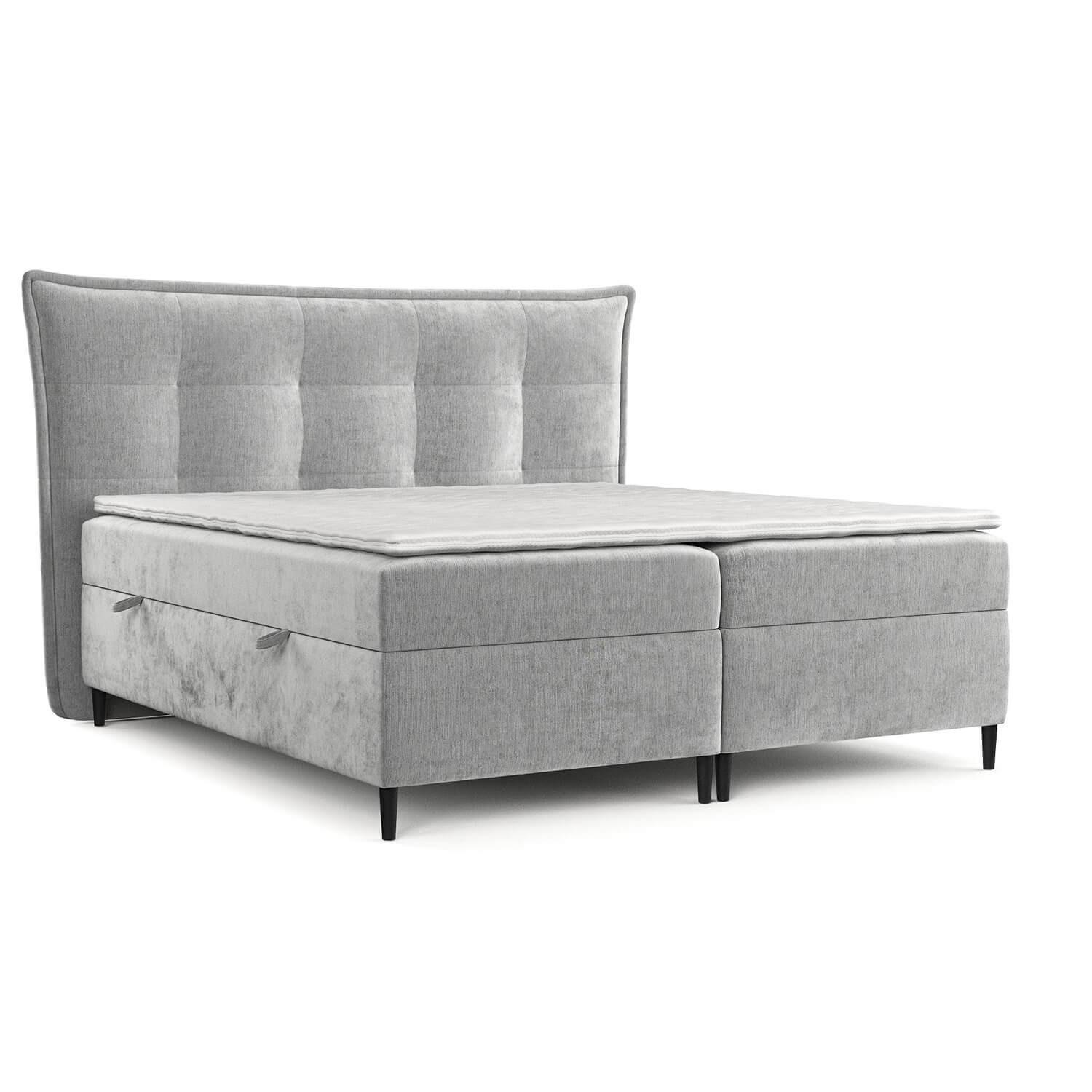 wohnli-moebel-suche-800000915134 Wohnli Möbelsuche - BOXBETT Las Palmas 180/200 cm Hellgrau im Lotta Stoff