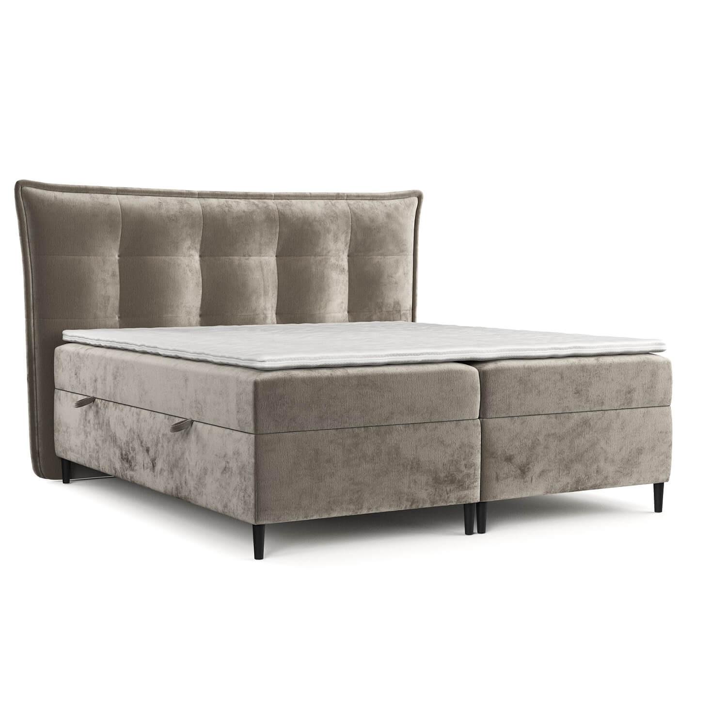 Wohnli Möbelsuche - BOXBETT Las Palmas 160/200 cm Beige im Lotta Stoff