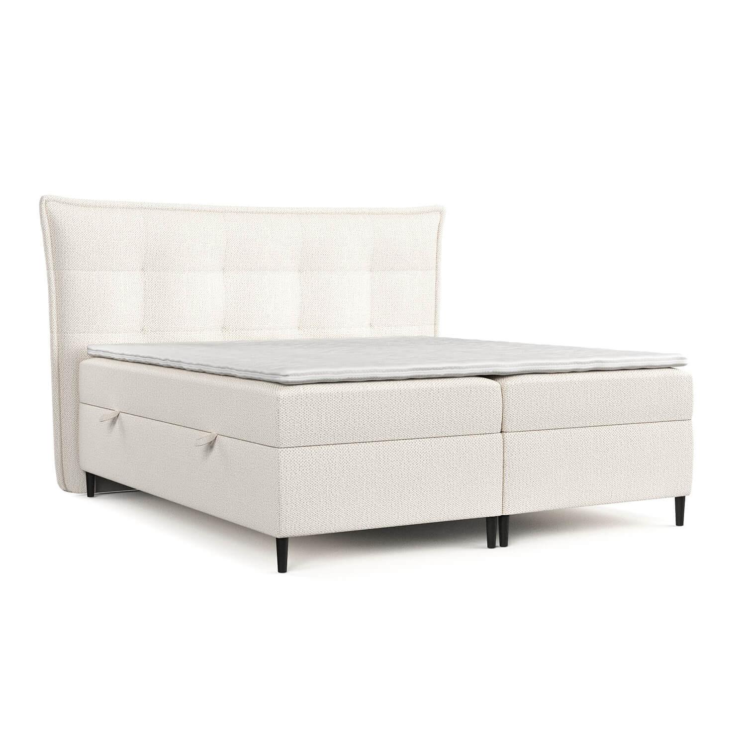Wohnli Möbelsuche - BOXBETT Las Palmas 200/200 cm Creme im Alta Stoff