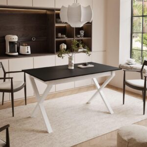 wohnli-moebel-suche-800000920831-1 ESSTISCH ARTON II ausziehbarer Tisch 140-195 cm für 6-8 Personen Holzwerkstoff Lookway Möbel > Tische > Esstische Schwarz