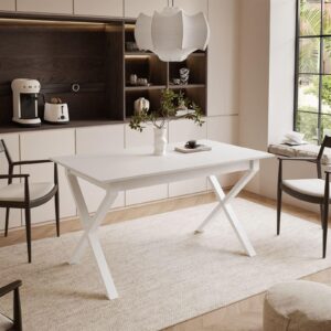 wohnli-moebel-suche-800000920840-1 ESSTISCH ARTON II ausziehbarer Tisch 140-195 cm für 6-8 Personen Holzwerkstoff Lookway Möbel > Tische > Esstische Weiß