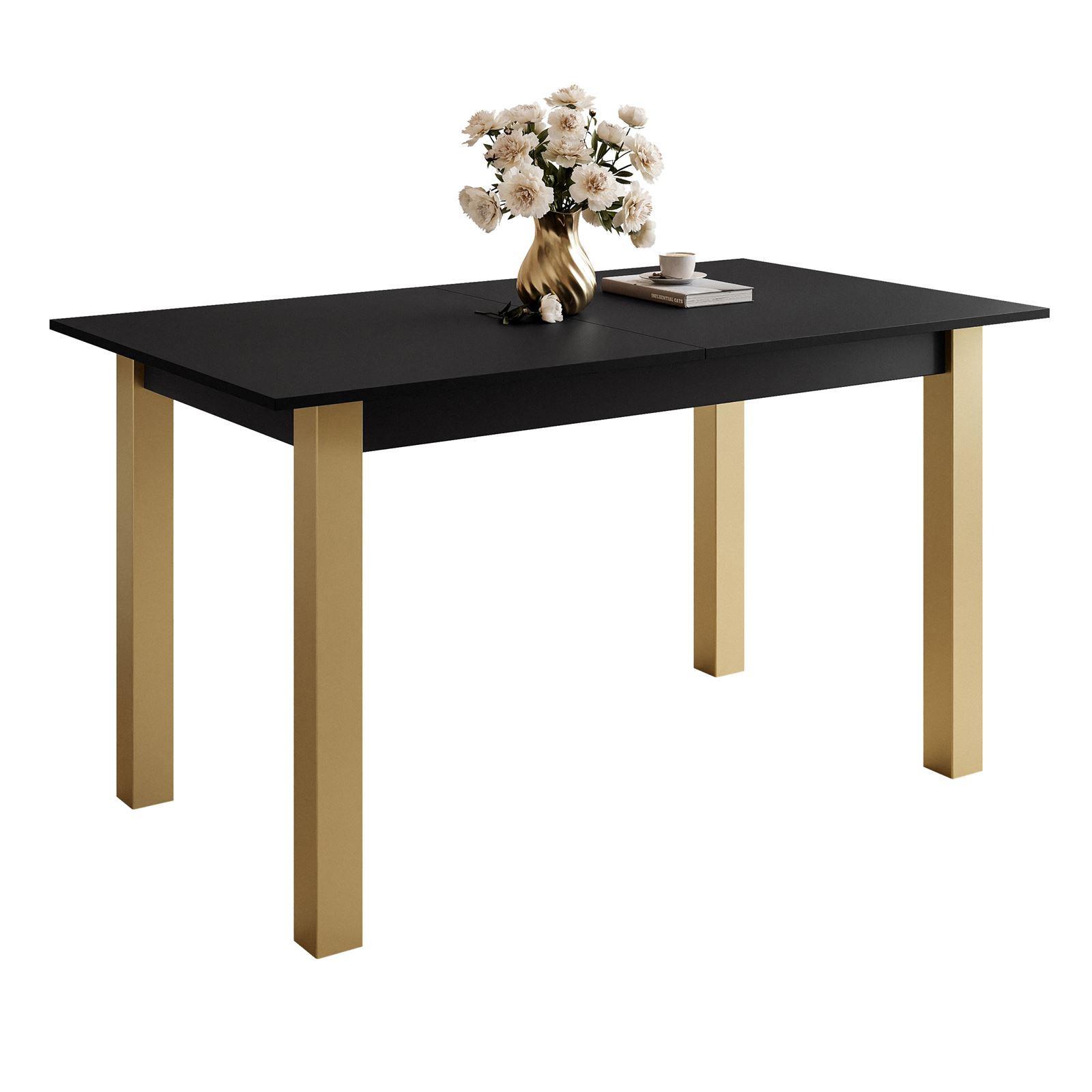 Wohnli Möbelsuche - ESSTISCH ARTON GOLD ausziehbarer Tisch 140-195 cm Klapptisch Wohnzimmer