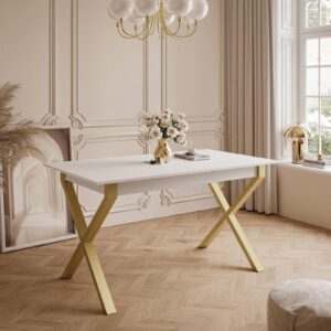 wohnli-moebel-suche-800000920849-1 ESSTISCH ARTON GOLD II 140-195 cm für 6-8 Personen Holzwerkstoff Lookway Möbel > Tische > Esstische Weiß