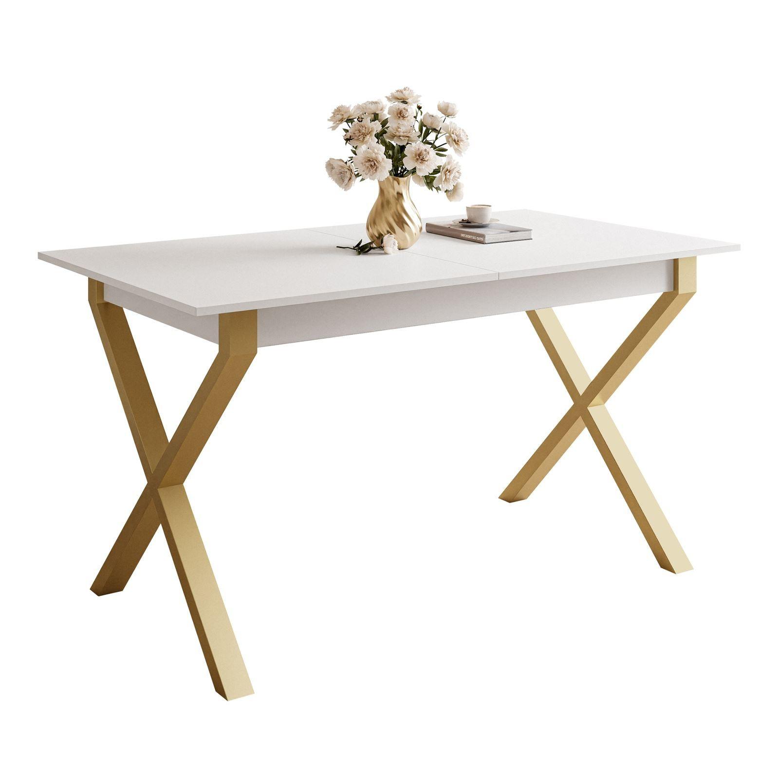 Wohnli Möbelsuche - ESSTISCH ARTON GOLD II 140-195 cm für 6-8 Personen