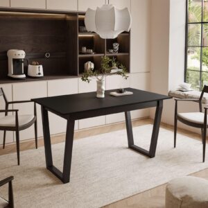 wohnli-moebel-suche-800000920861-1 ESSTISCH ARTON II ausziehbarer Tisch 140-195 cm für 6-8 Personen Holzwerkstoff Lookway Möbel > Tische > Esstische Schwarz