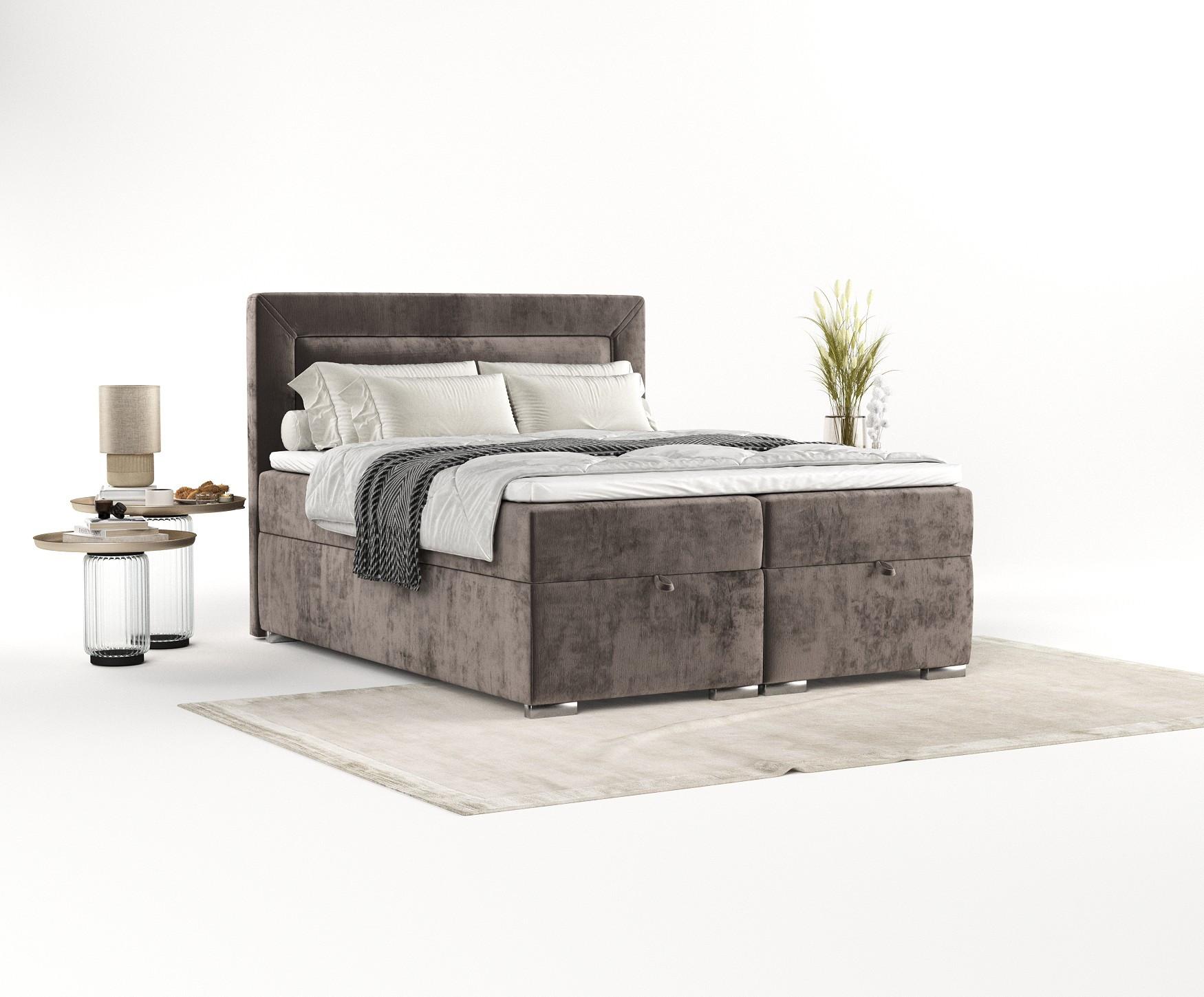wohnli-moebel-suche-800000921867-1 BOXBETT Lontano 180/200 cm Braun im Lotta Stoff Textil AltaBeds Möbel > Betten > Boxspringbetten Braun