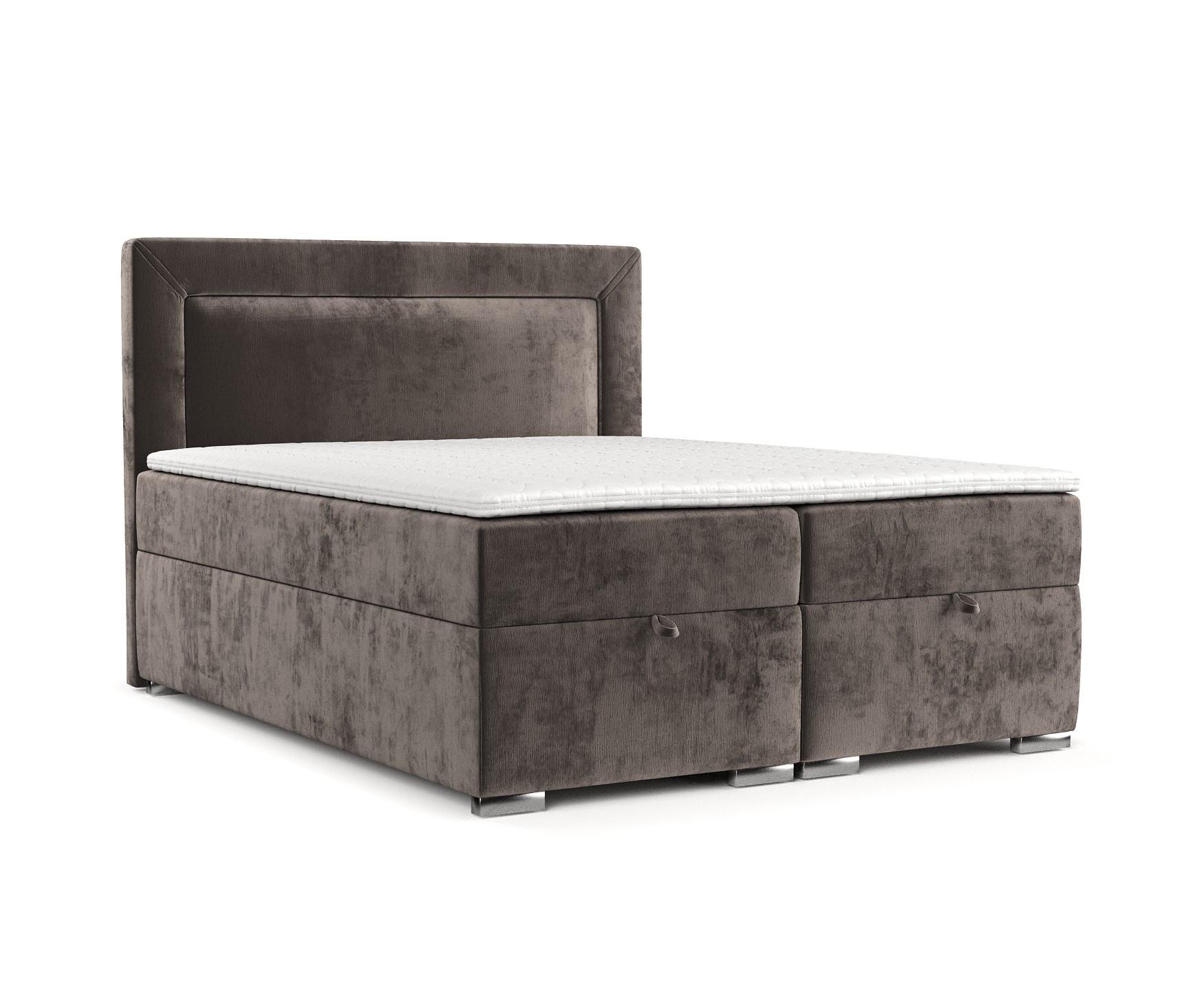 Wohnli Möbelsuche - BOXBETT Lontano 180/200 cm Braun im Lotta Stoff