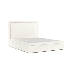 wohnli-moebel-suche-800000922674 Wohnli Möbelsuche - POLSTERBETT Salma mit Stauraum 160/200 cm Creme im Megan Stoff