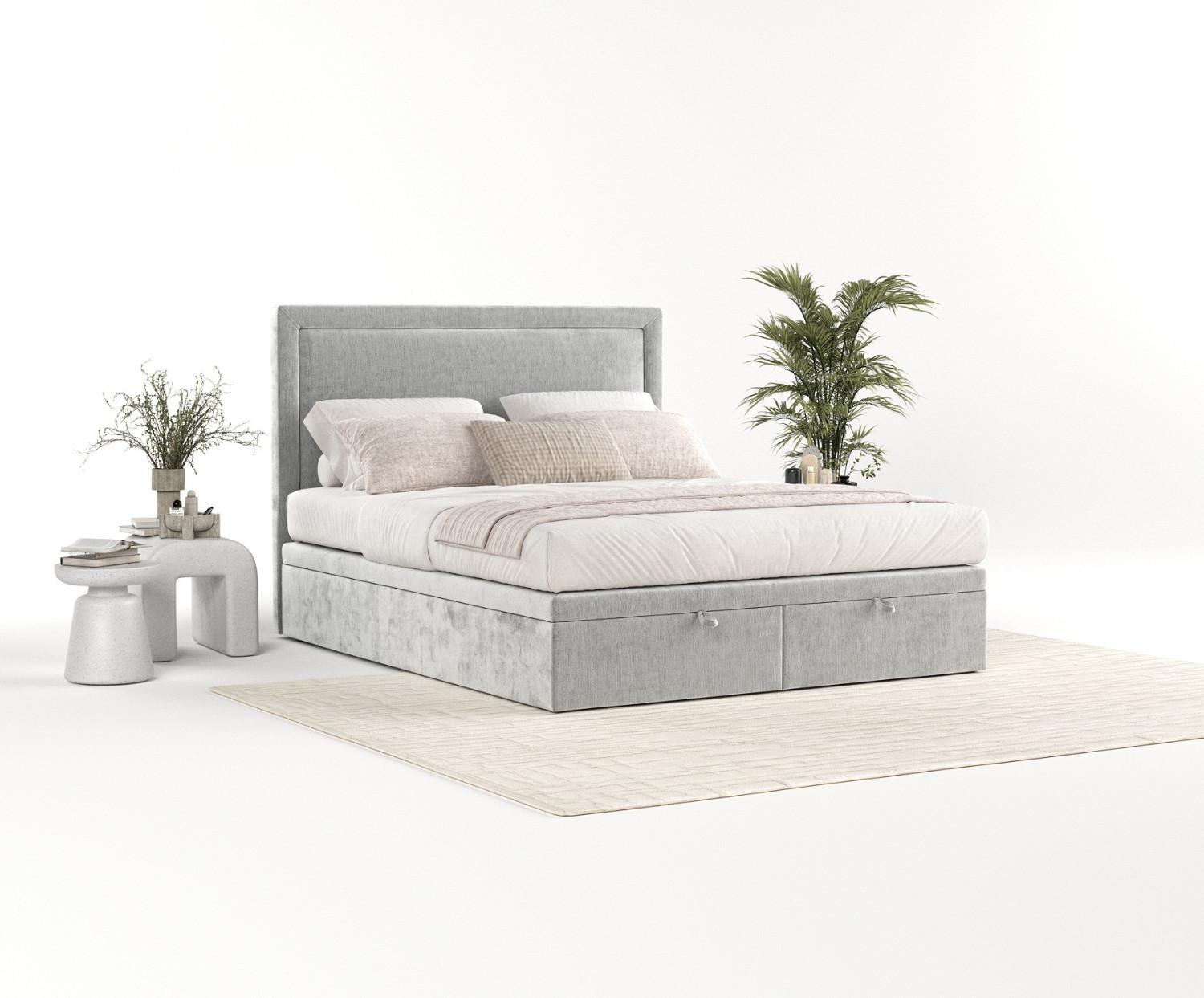 wohnli-moebel-suche-800000922687-1 POLSTERBETT Salma mit Stauraum 180/200 cm Hellgrau im Lotta Stoff Textil AltaBeds Möbel > Betten > Polsterbetten Grau