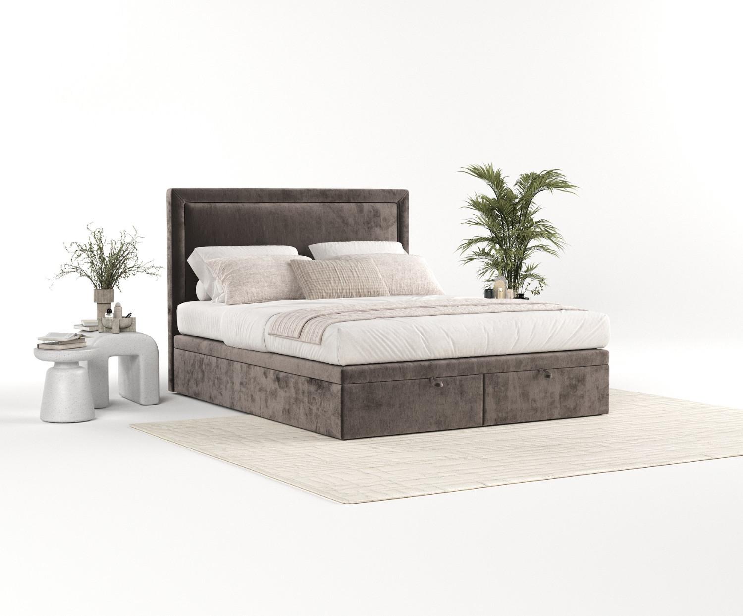 wohnli-moebel-suche-800000922691-1 POLSTERBETT Salma mit Stauraum 160/200 cm Braun im Lotta Stoff Textil AltaBeds Möbel > Betten > Polsterbetten Braun