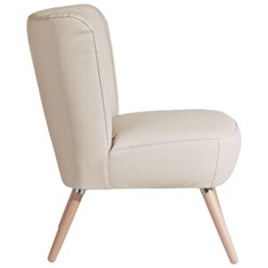 wohnli-moebel-suche-800000928000-1 SESSEL Kassi Bezug Kunstleder Buche natur / beige Kunststoff 58aufmkessel Möbel > Sessel > Polstersessel Weiß