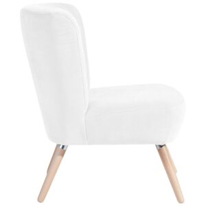wohnli-moebel-suche-800000928023-1 SESSEL Kassi Bezug Veloursstoff Buche natur / creme Kunststoff 58aufmkessel Möbel > Sessel > Polstersessel Weiß