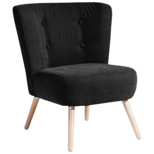 wohnli-moebel-suche-800000928038 Wohnli Möbelsuche - SESSEL Kassi Bezug Veloursstoff Buche natur / schwarz