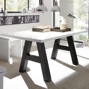 wohnli-moebel-suche-800000929242-1 ESSZIMMERTISCH Elia 8 160x90x75 Holzwerkstoff Farbe Schwarzstahl/Weiß Holz 58aufmkessel Möbel > Tische > Esstische Weiß