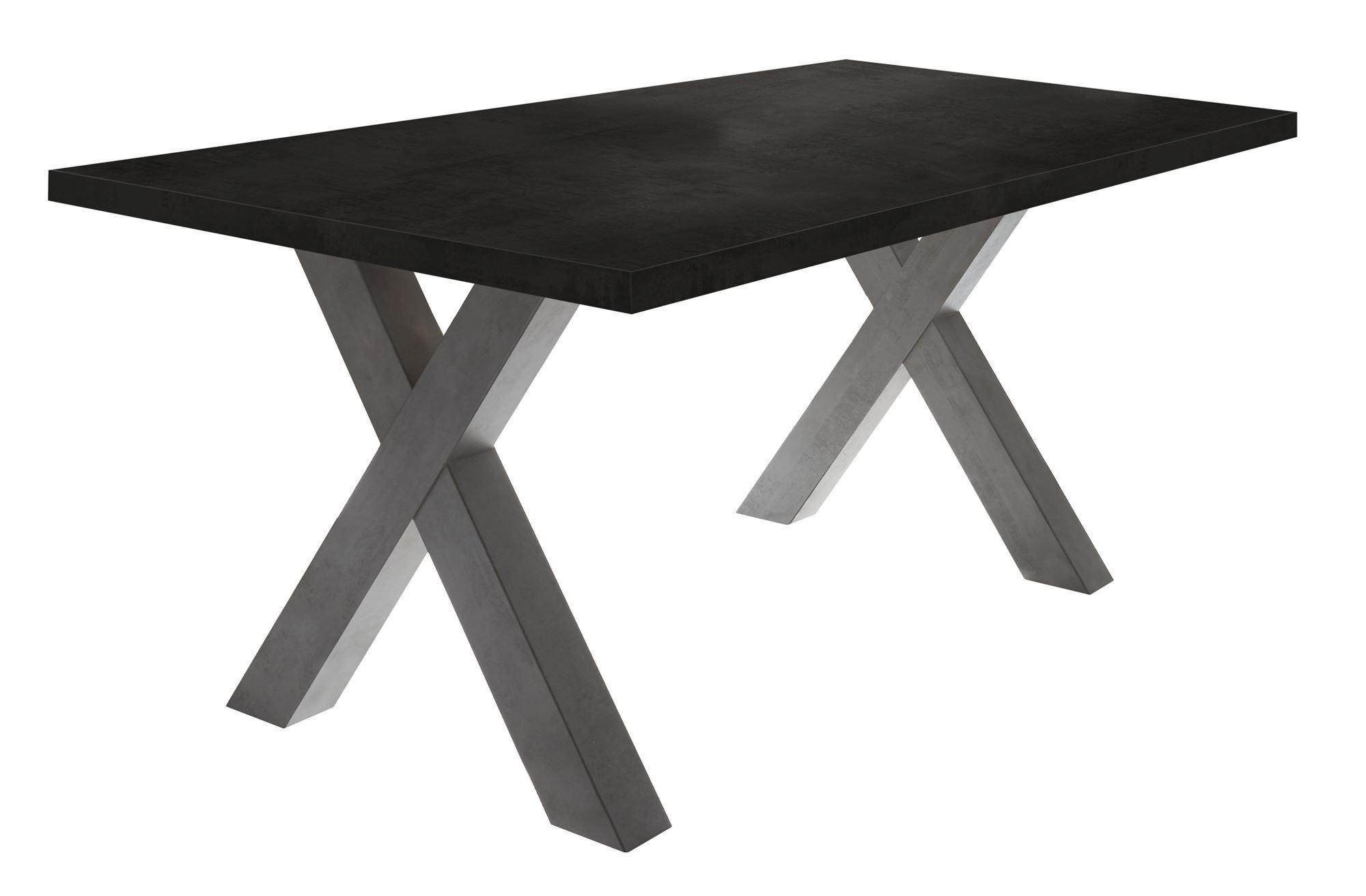 wohnli-moebel-suche-800000929257 Wohnli Möbelsuche - ESSZIMMERTISCH Eike 4 180 x 90 x 75 Esstisch Graphit/Schwarzstahl