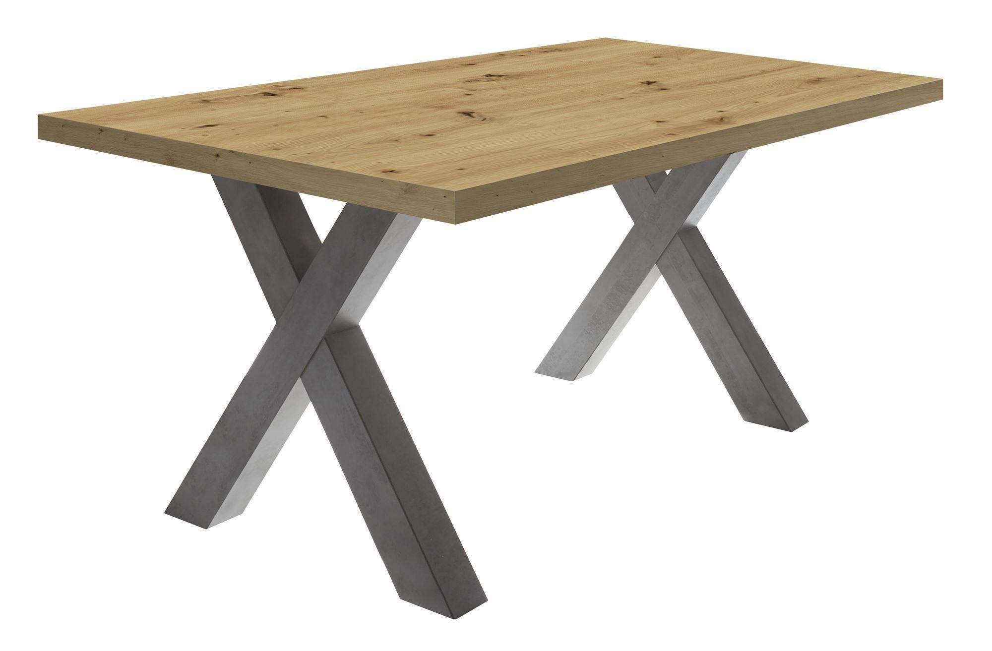 Wohnli Möbelsuche - ESSZIMMERTISCH Eike 4 180 x 90 x 75 Esstisch Graphit/Asteiche