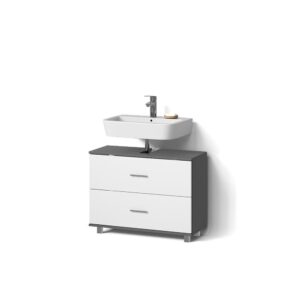 wohnli-moebel-suche-800000932038 Wohnli Möbelsuche - WASCHBECKENUNTERSCHRANK Eisak Anthrazit/Weiß 80 x 60.8 cm