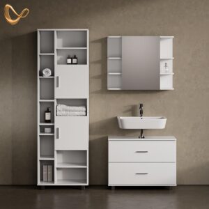 WASCHBECKENUNTERSCHRANK Eisak Weiß 80 x 60.8 cm Holzwerkstoff Livinity® Möbel > Schränke > Badezimmerschränke > Waschbeckenunterschränke Weiß