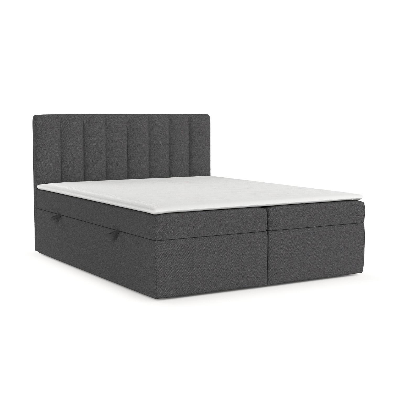 Wohnli Möbelsuche - BOXBETT Amaro 160/200 cm Anthrazit im Megan Stoff