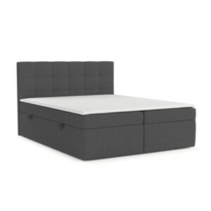 Wohnli Möbelsuche - BOXBETT Lean 160/200 cm Anthrazit im Megan Stoff