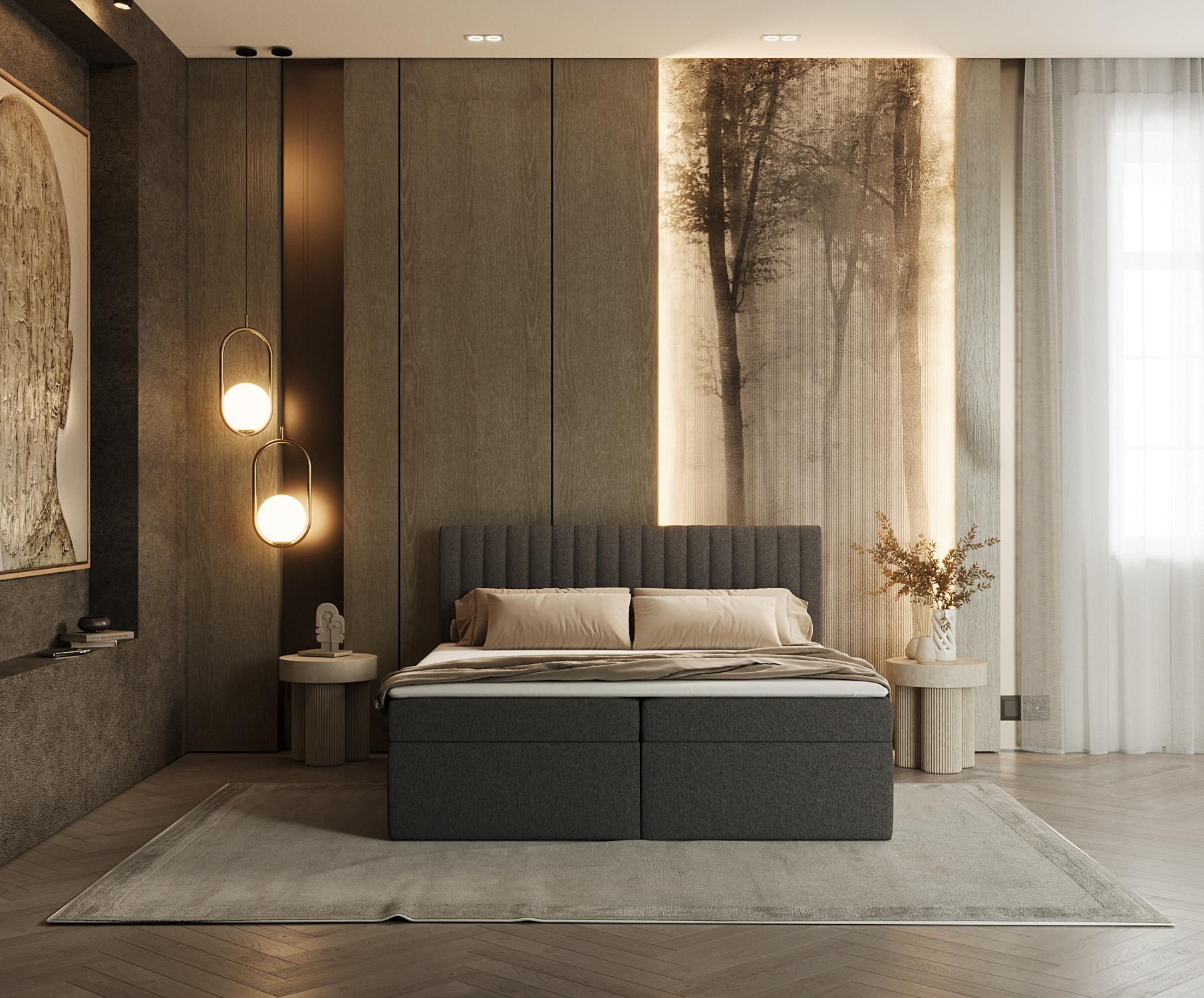 wohnli-moebel-suche-800000932148-1 BOXBETT Maldon 180/200 cm Anthrazit im Megan Stoff Textil AltaBeds Möbel > Betten > Boxspringbetten Anthrazit