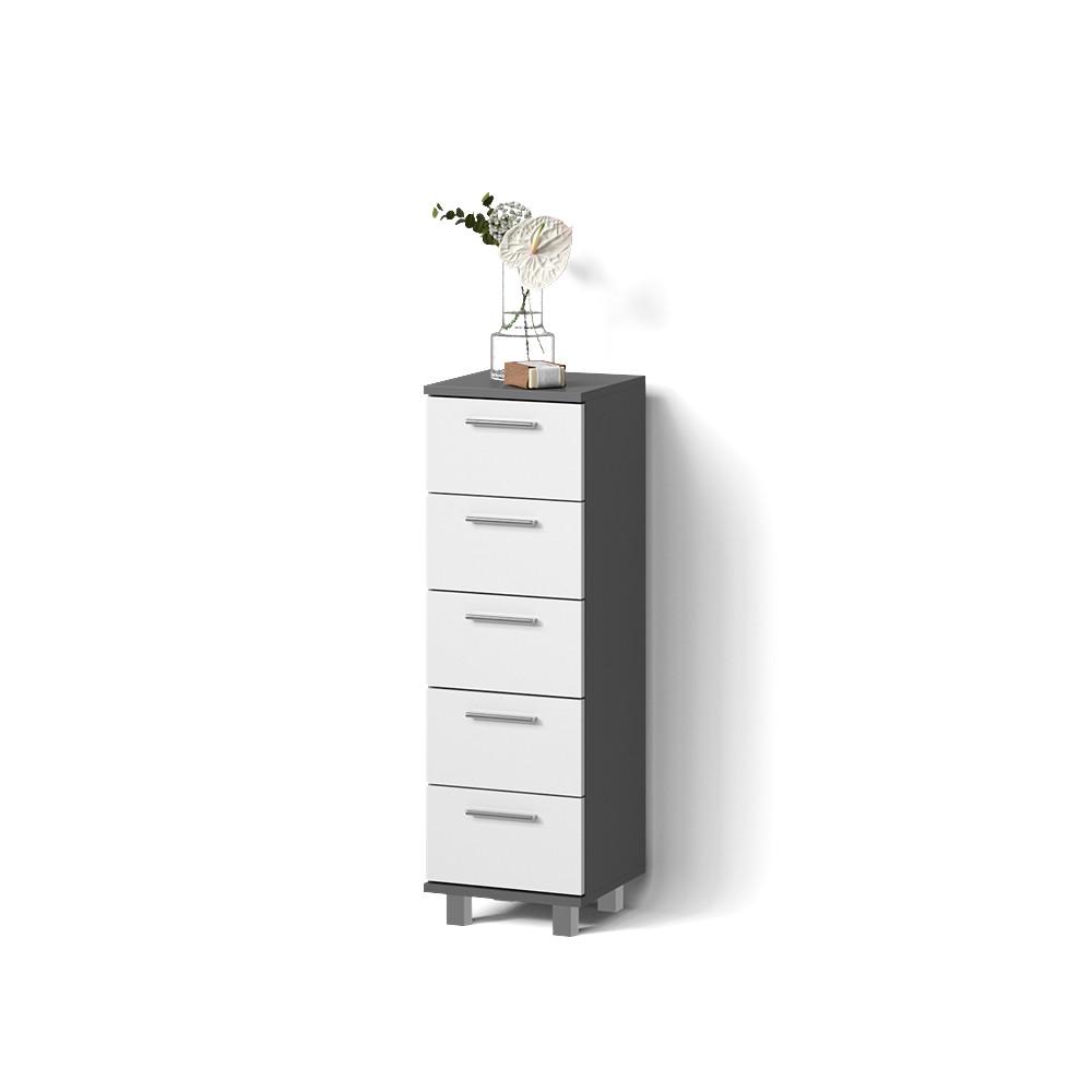Wohnli Möbelsuche - BADSCHRANK Eisak Anthrazit 30 x 95 cm